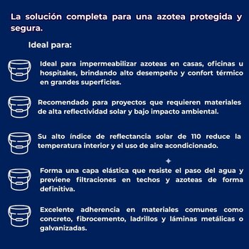 Promoción Impermeabilizante Acrílico Blanco Impac 5000 2 cubetas