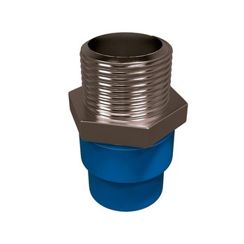 Conector CPVC Azul Rosca Exterior Bronce 13 mm Flowguard Gold