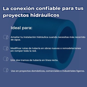 Cople Tuboplus 1” Rotoplas para Instalaciones Hidráulicas