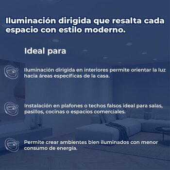 Spot Empotrable Para Luminario MR16 Dirigible Satinado Aksi