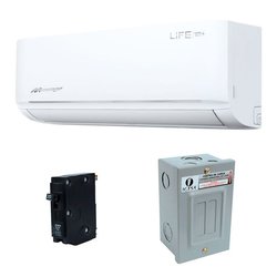 Paquete Minisplit Life 12 Plus 1 Ton 110V + Kit Eléctrico