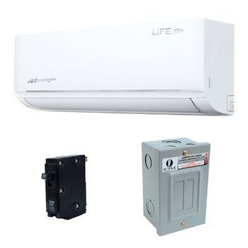 Paquete Minisplit Life 12 Plus 1 Ton 110V + Kit Eléctrico