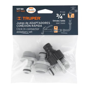 Repuestos Truper 4 Conectores Sistema Click