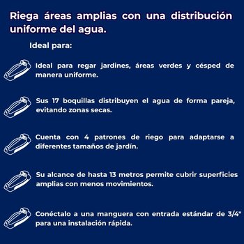Aspersor Base Plástico 17 Boquillas Truper