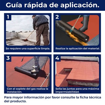 Impermeabilizante Prefabricado Novaply 4.0 Fp Gravilla Roja