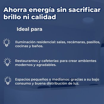 Luminario flat eco 5 pulgadas led 6 watts luz blanca