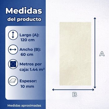 Piso Kiel Sand Cesantoni 60x120 cm Rectificado