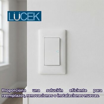 Placa Apagador Sencillo Blanco marca Lucek