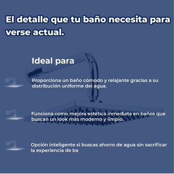 Regadera de Chorro Fijo Cuadrada Proyecta REC-02