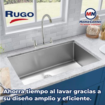 Llave Mezcladora 8" al Piso Para Fregadero Con Cubierta Rugo