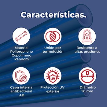 Tubo Hidráulico Tuboplus Rotoplas 1½ pulgada
