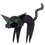 Figura decorativa mascota Black Cat 34 cm
