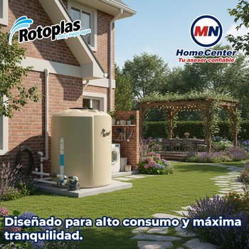 Tinaco Rotoplas Beige 2500 L c/herrajes y Filtro 1.75 X 1.45