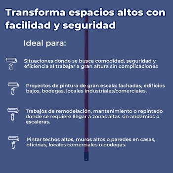 Extensión Para Rodillo Metálica Byp 120 cm Extendible a 240 cm