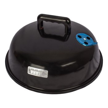 Asador Portátil Ovalado de Acero Esmaltado 37X43cm