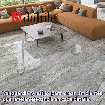 Piso Silver River Gray Daltile Rectificado 80x160 cm ZS09