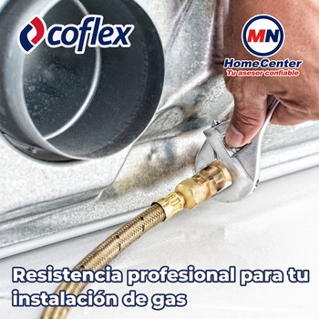 Manguera Conector Flexible Para Gas 3/8 x 3/8 pulg 2 m Coflex