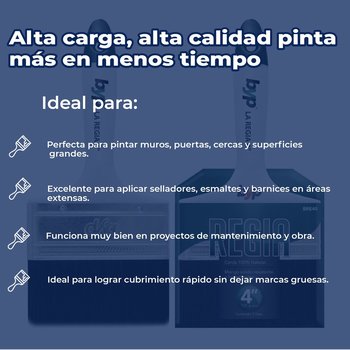 Brocha Byp cerda natural La Regia 4" pulgadas