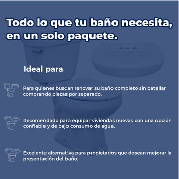 Paquete sanitario agua azul color blanco marca Cato.