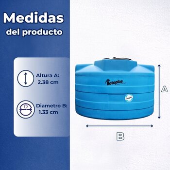 Cisterna Rotoplas Equipada 5000 Litros para Almacenar Agua
