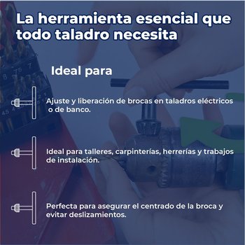 Llave para broquero taladro 3/8 pulgadas Truper