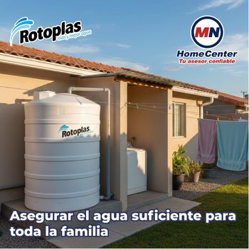 Tanque Rotoplas Blanco 5001 L Estándar 1.83 x 2.34 m