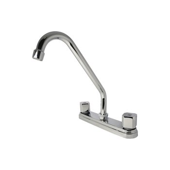 Llave Mezcladora 8" Para Fregadero al Piso Con Cubierta Rugo 8IS