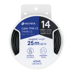 Cable Eléctrico THHW-LS Calibre 14 AWG Negro 25 m
