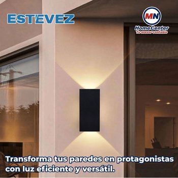 Luminario sobreponer muro 2 X GU10 IP44 negro