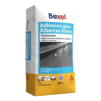 Adhesivo marca Bexel Veneciano Blanco 10 kg