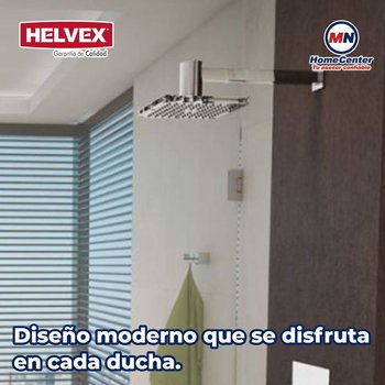 Regadera de Plato Ancho 8" Chorro Fijo Kubika Helvex H-3002