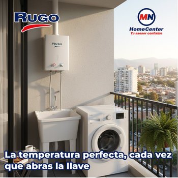 Calentador de Paso Instantáneo Rugo Gas LP 6 L