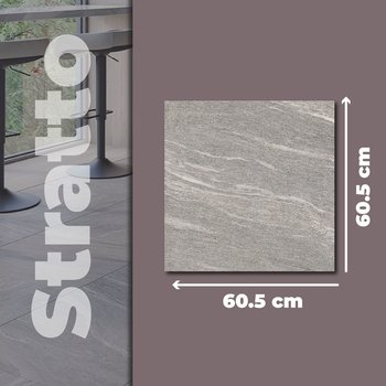 Piso Antiderrapante Stratto Light Gray Daltile 60.5x60.5 cm