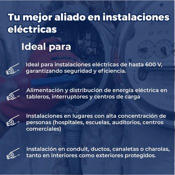 Cable Eléctrico Negro 100 M Cal 8 THW-LS