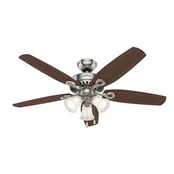 Ventilador Buider Plus 52 pulg Niquel Cepillado Hunter