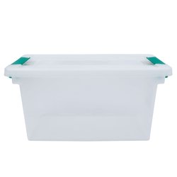 Caja con clip plástica 28X17X14cm Transparente