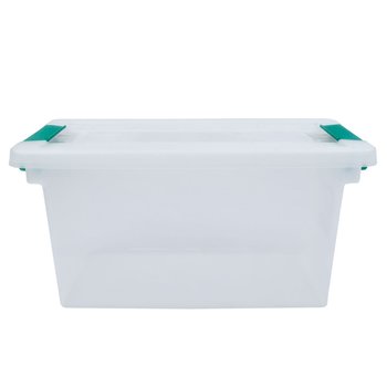 Caja con clip plástica 28X17X14cm Transparente