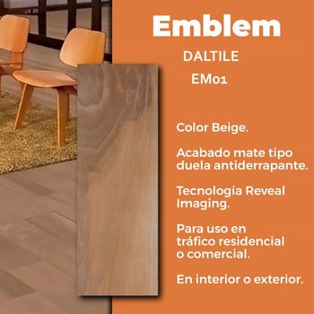 Piso Emblem Beige Daltile 18x50 cm