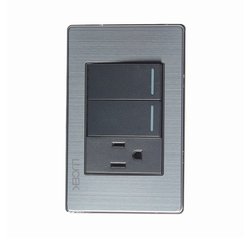 Placa 2 Apagadores Sencillos 1 Contacto Lucek BP19MA