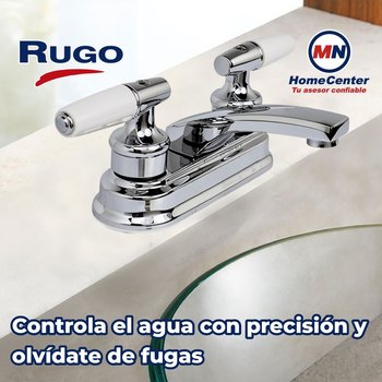 Llave Mezcladora para Lavabo 4” cierre 90° Rugo Maneral Piruli