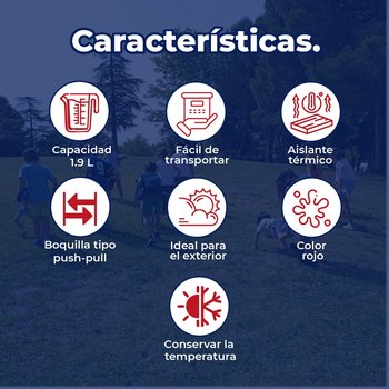 Termo con asa azul capacidad  1.9 LTS 