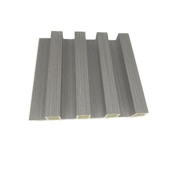 Panel Lambrin para Pared WPC Interior Gris 16.5X290X2.2 CM