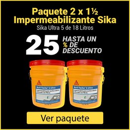 Paq 2 x 1 1/2 Impermeabilizante Sika ultra 5