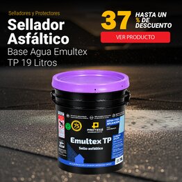 Sellador Asfáltico Base Agua Emultex TP 19 Lt