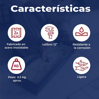 Charola de Acero Galvanizado Labeled Panel Rey