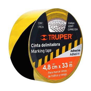 Cinta Delimitadora Amarilla/Negro 33 MTS