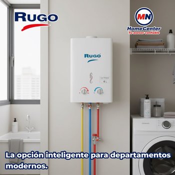 Calentador de Paso Instantáneo Rugo Gas Natural 6 L