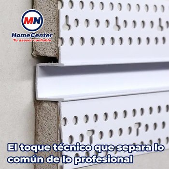Junta de Control PVC 1/2" x 3.05 m para Sistema de Tablaroca