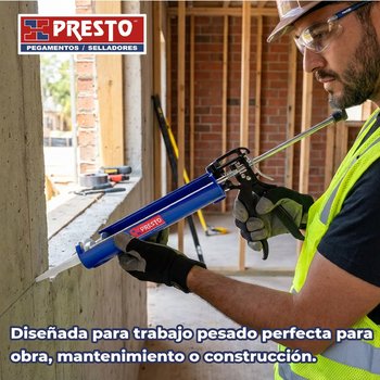 Pistola Siamés Porta Cartucho Anclaje Químico Presto