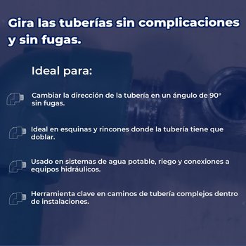 Codo Tuboplus 90 Rosca Interior 1" Para Instalación Hidráulica
